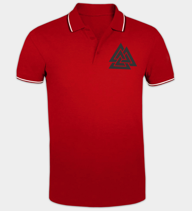Valknut broderet poloshirt