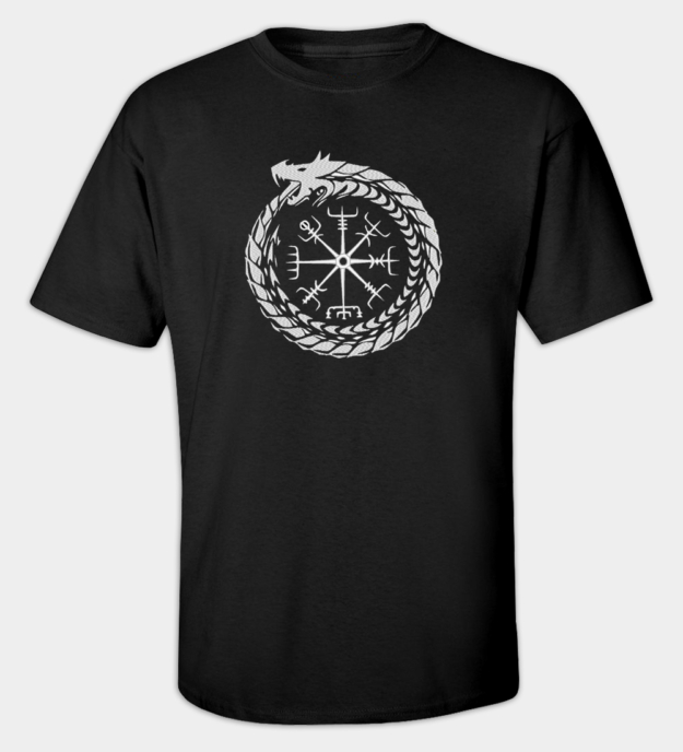 Midgårdsormen broderet t-shirt